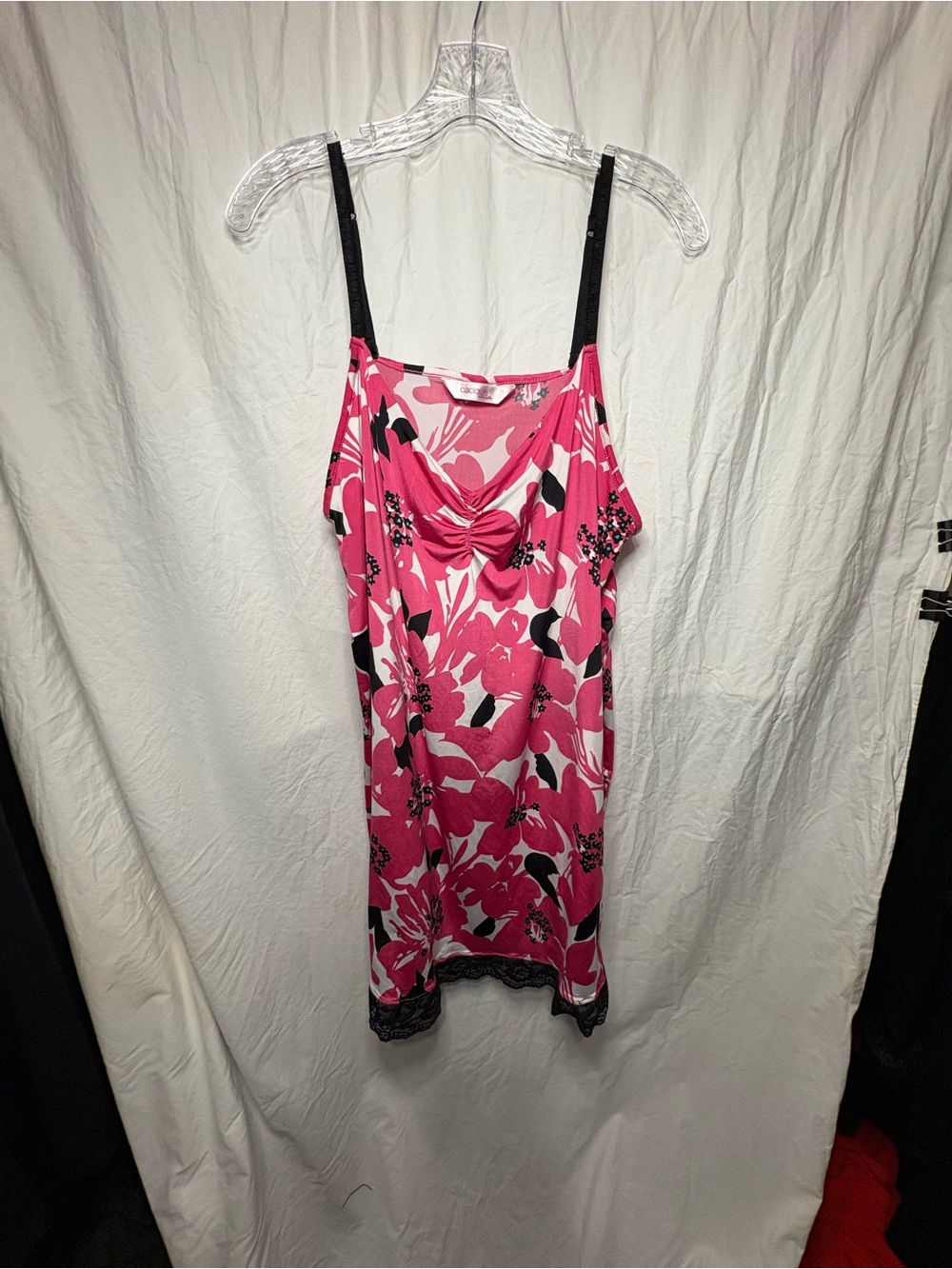 Cacique Pink and White Floral Slip